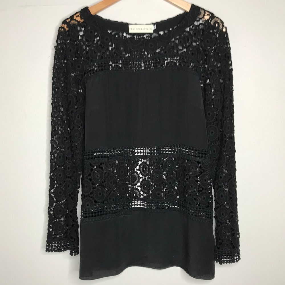 Johnny Was 4LoveAndLiberty Lace and Silk Tunic